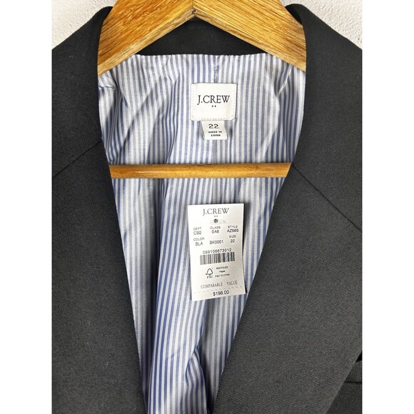 J Crew Factory Original Schoolboy Blazer Black SZ 22 Gold Buttons Academia Lined - Picture 3 of 10